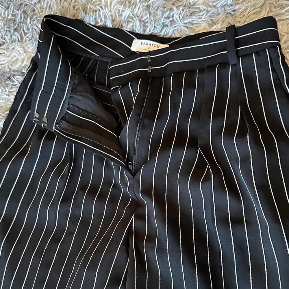 I—Babaton Women's Black and White Pinstripe Pants - Picture 5 of 13